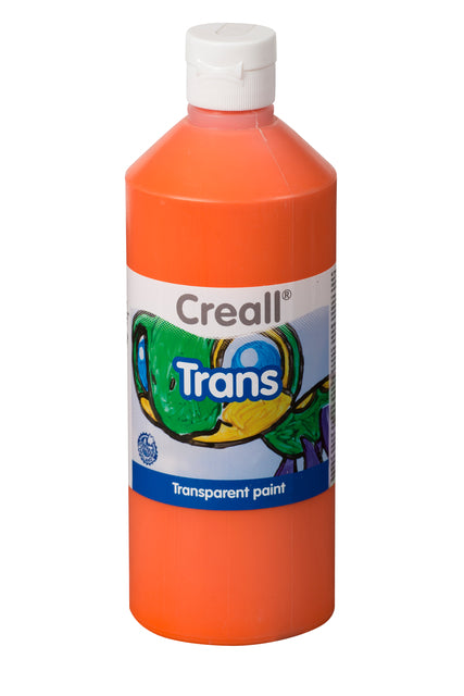 Creall Transparante Oranje Raamverf 500ml - Waterbasis, Geschikt voor Glas en Kunststof