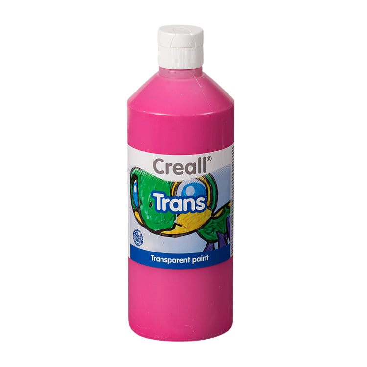 Creall Transparante Roze Raamverf 500ml