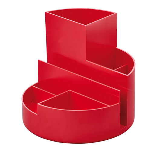 Pennenkoker MAUL Roundbox recycled 6 vaks rood