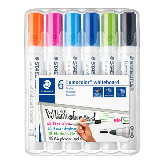 Staedtler Lumo 351 Whiteboard Markers Set 6 Assorti