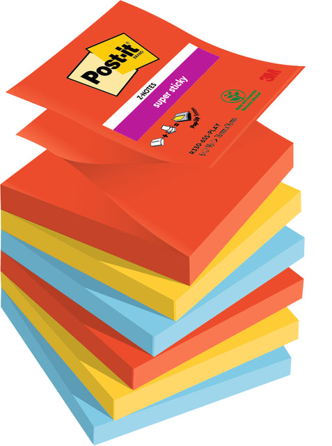 Memoblok Post-it Z-Notes R330 Super Sticky 76x76mm, 90 vel