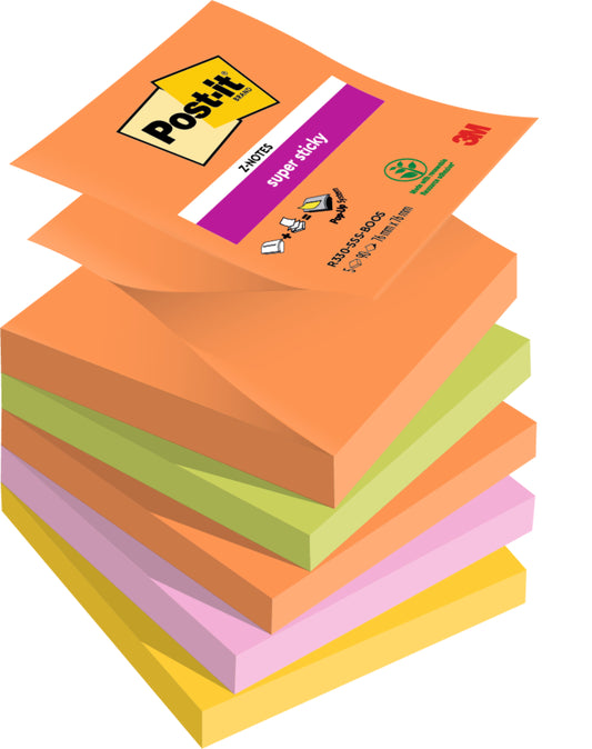Memoblok Post-it Z-Notes R330 Super Sticky Boost