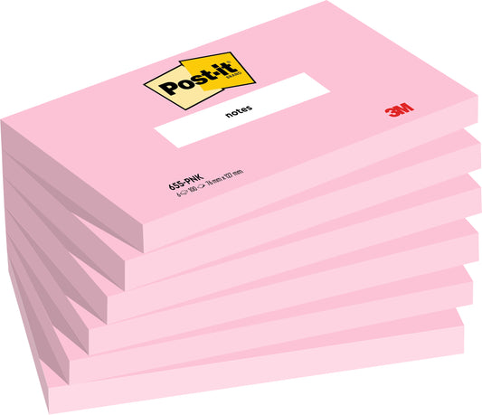 Post-it Gekleurde Notities 76x127mm Roze