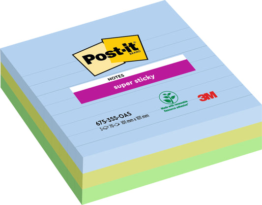 Post-it Super Sticky Large Notes 101x101mm, OAS, 70 vel