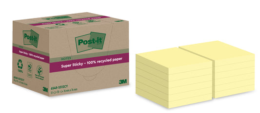 Post-it Super Sticky Recycled Memoblok 12 Blokken