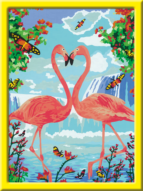 Schilderen op nummers CreArt Flamingo Love 24x30cm - 4
