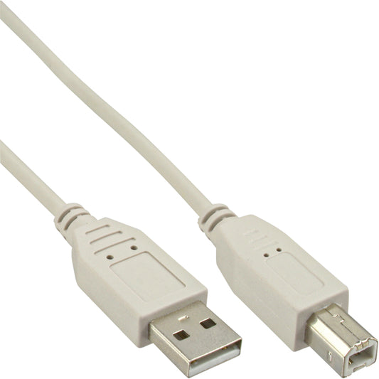 Kabel Inline USB 2.0 A-B 3 meter beige