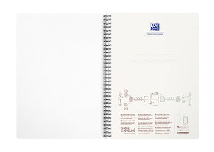 Oxford My Rec'Up A4 Gelijnd Spiraalblok 90 Vellen Gerecycled Blauw - 3