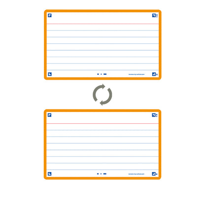 Flashcard Oxf 2.0 75x125mm lijn 80 vel 250 g/m² oranje - 3