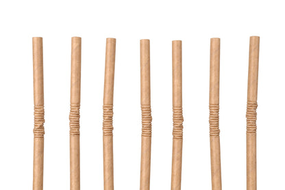 Fair bruine papieren buigrietjes 6x240mm, 100 stuks - 2