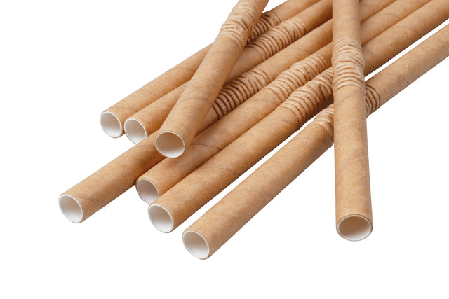 Fair bruine papieren buigrietjes 6x240mm, 100 stuks - 3