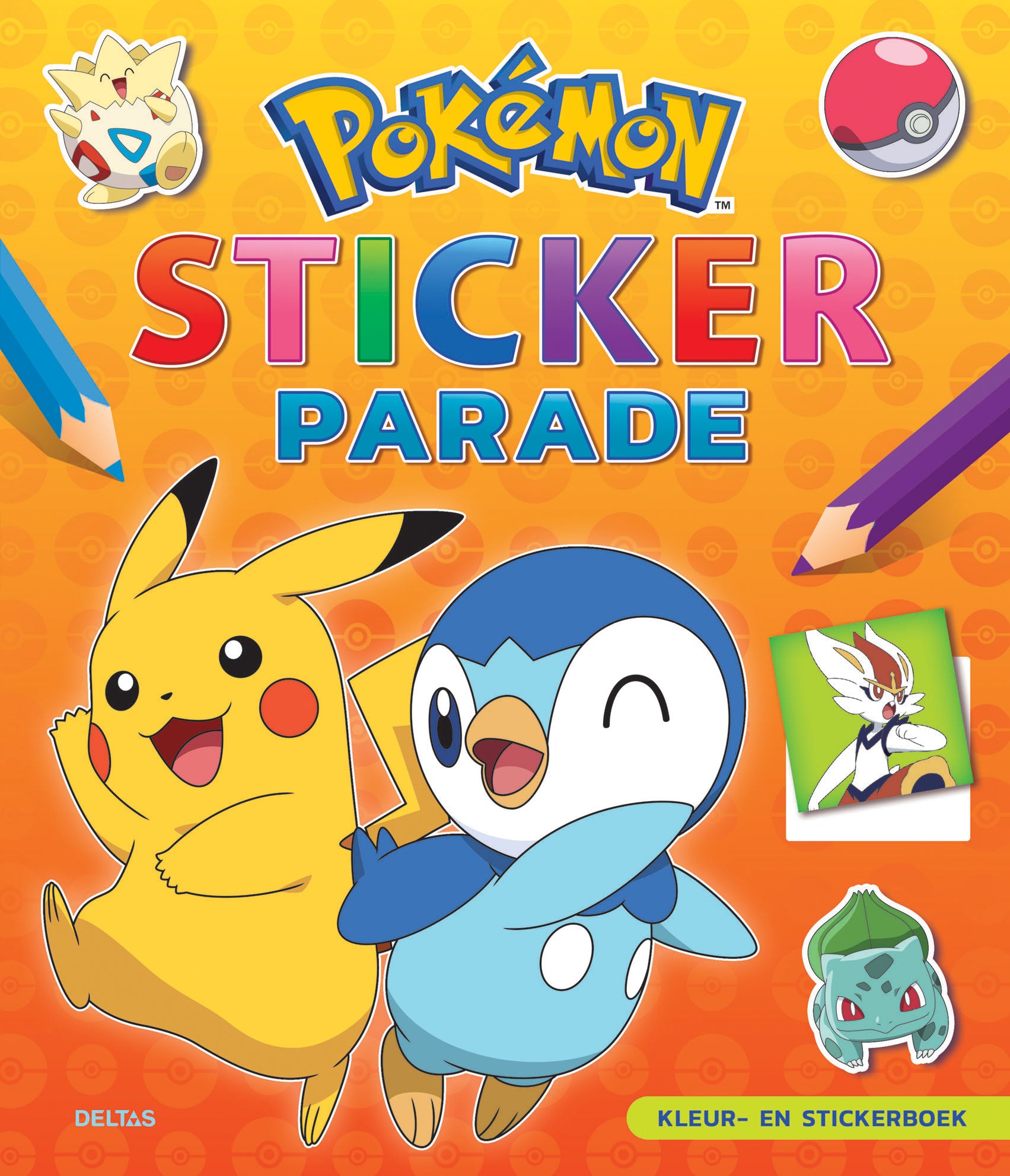 Kleur- en Stickerboek Deltas Pokémon Sticker Parade 20 pagina’s