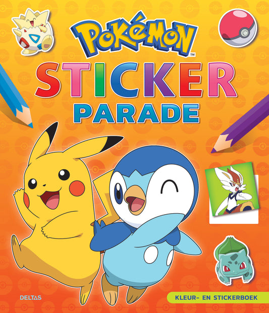 Kleur- en Stickerboek Deltas Pokémon Sticker Parade 20 pagina’s