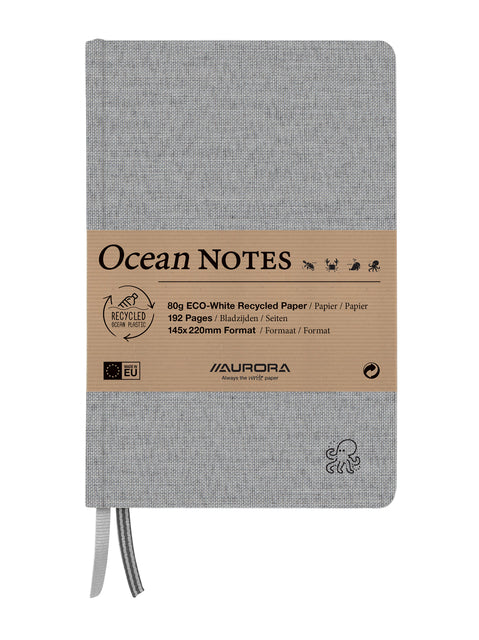 Aurora Ocean A5 notitieboek 192 pagina's, gerecycleerd plastic cover