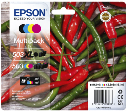 Epson 503XL/503 T09R94 Kleur Inktcartridge voor Epson printers