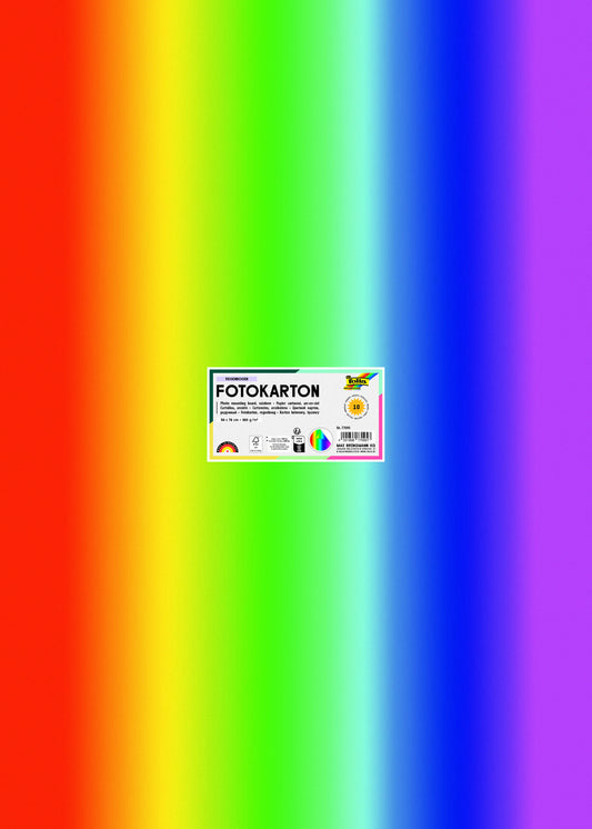Folia Fotokarton 2-zijdig 50x70cm 300gr regenboog