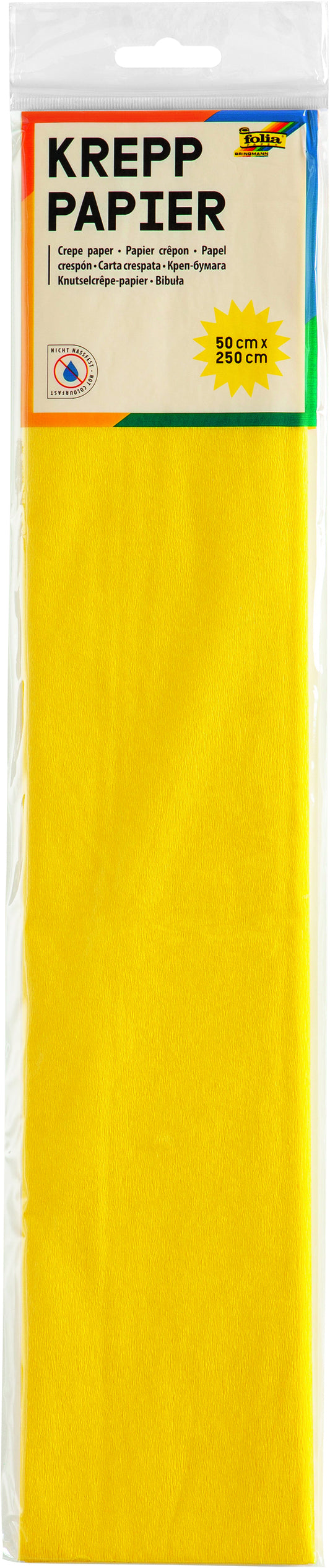 Folia Crêpepapier 250x50cm nr106 Geel