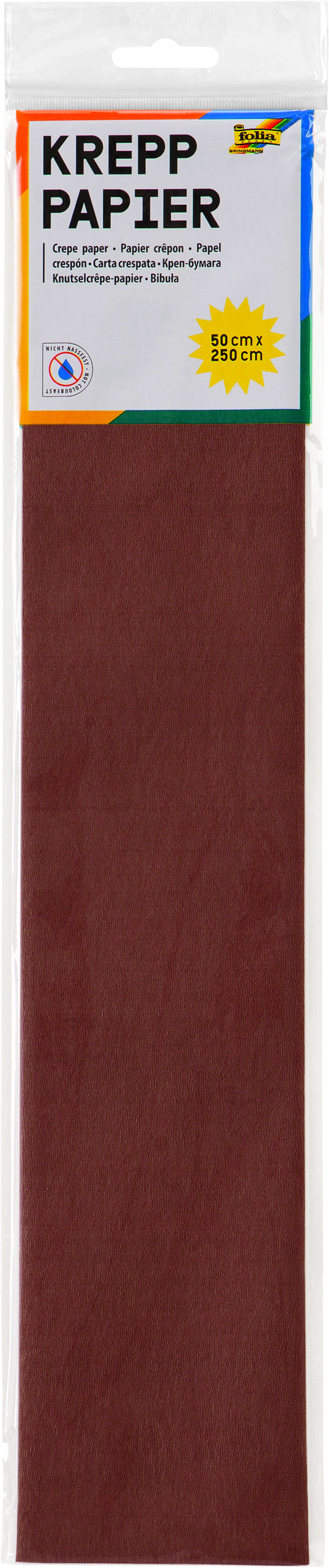 Folia Knutselpapier 250x50cm Kastanjebruin