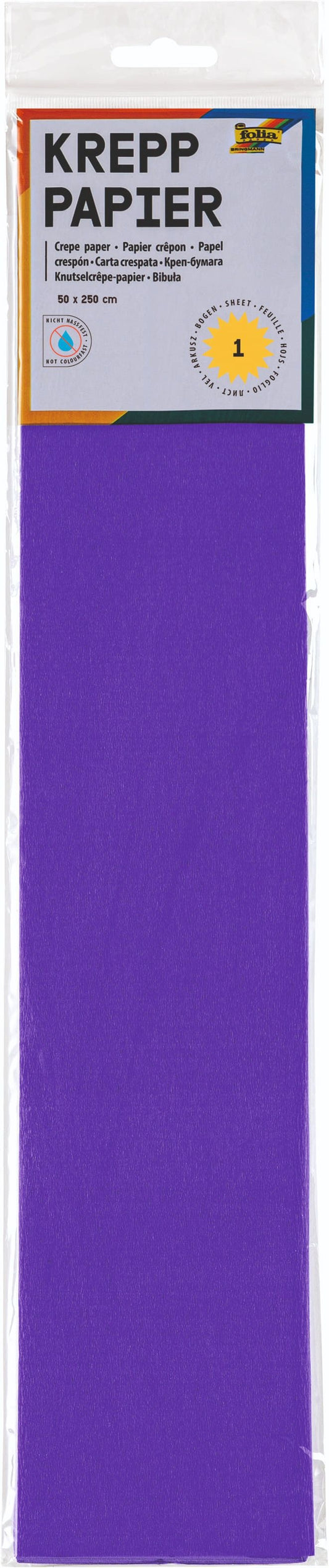 Folia Crêpepapier 250x50cm nr122 Donker Violet