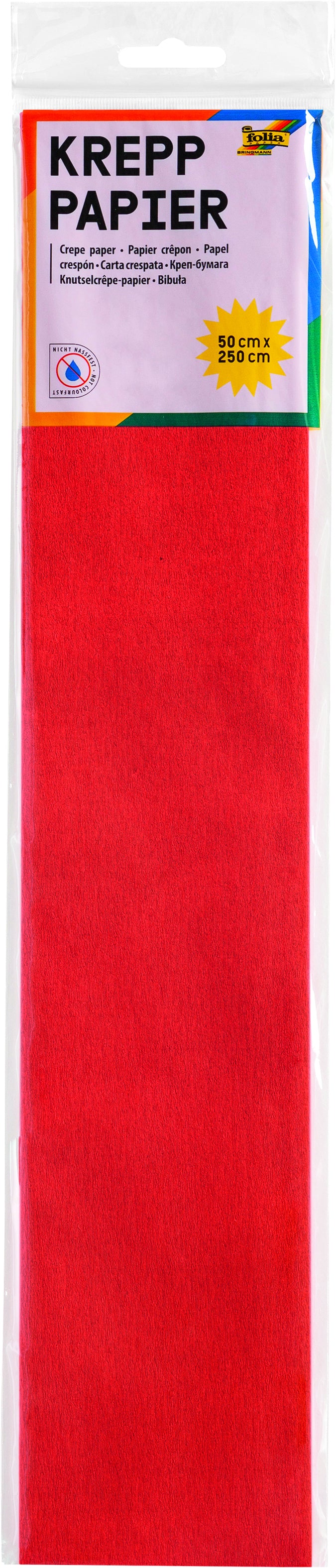 Folia Crêpepapier 250x50cm nr134 Felrood