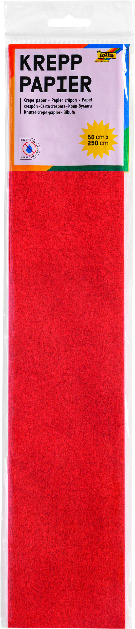 Folia Crêpepapier 250x50cm nr134 Felrood
