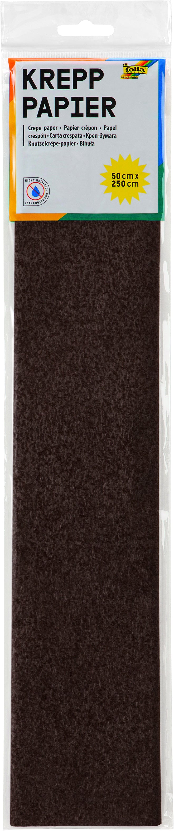 Folia Crêpepapier 250x50cm nr115 Donkerbruin