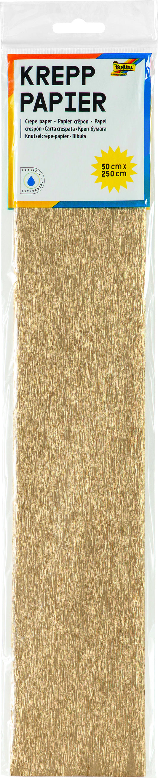 Folia Crêpepapier 250x50cm nr9125 Goud
