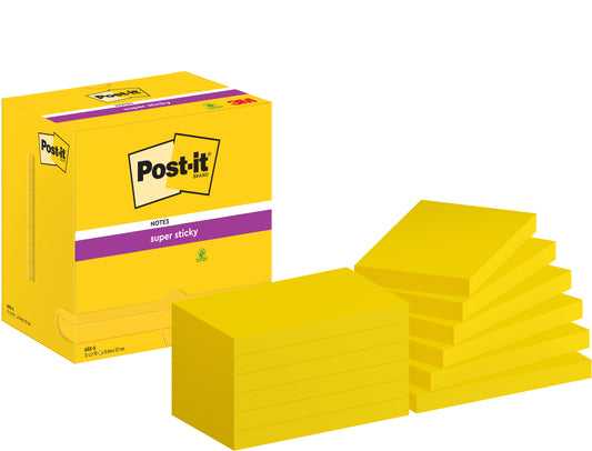 Memoblok Post-it 655 Super Sticky 76x127mm NGL