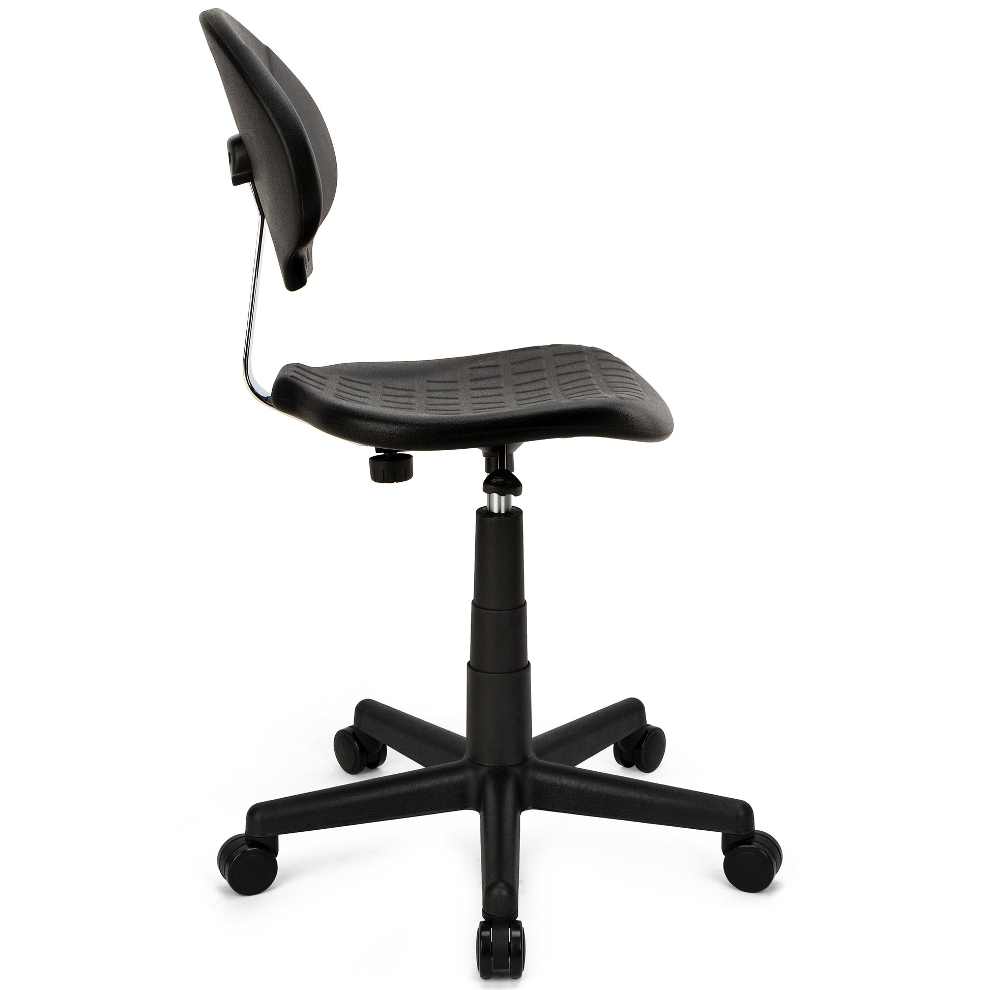 Werkstoel Euroseats Tarente Medium zwart met geremde wielen - 2