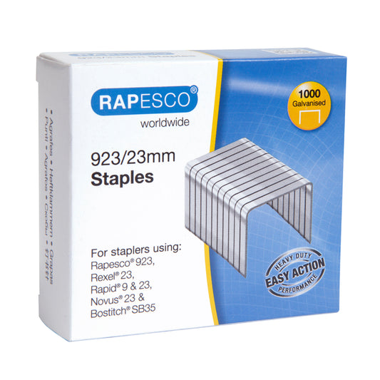 Rapesco 23 mm gegalvaniseerde nietjes, 1000 stuks