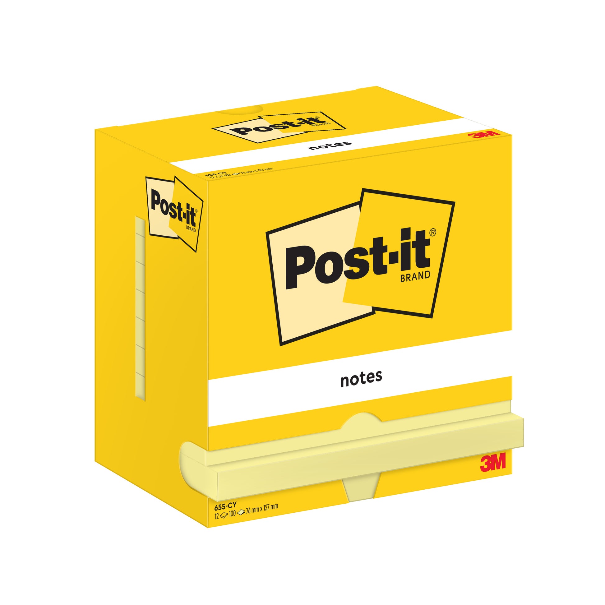 Post-it memoblok 76x127mm, geel, 100 vellen - 3