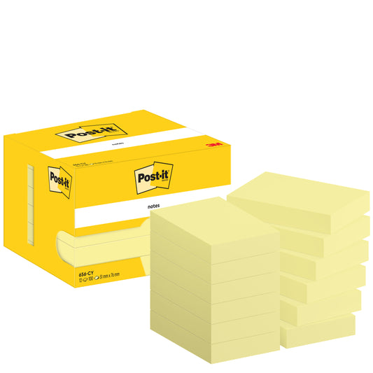 Memoblok Post-it 656 51x76mm Canary Yellow