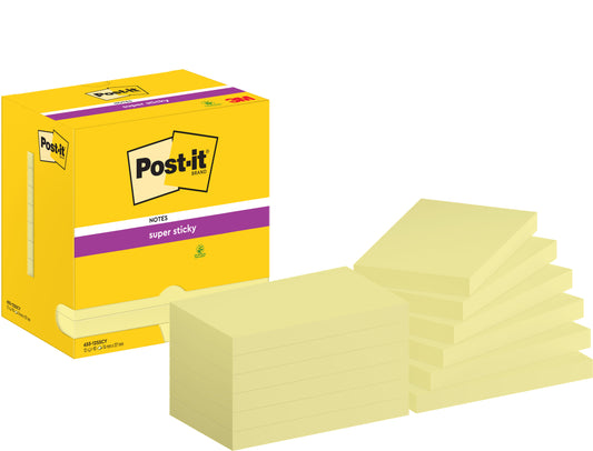 Post-it Super Sticky Gele Notities 76x127mm
