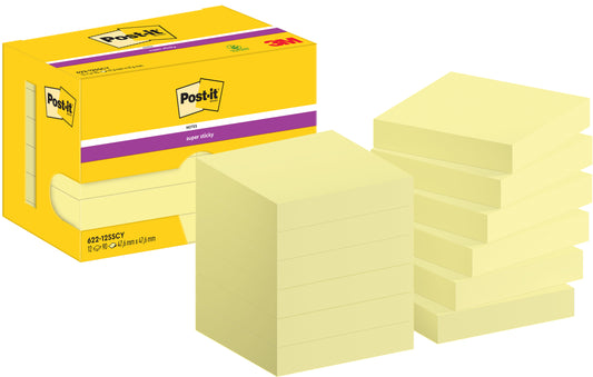Post-it Super Sticky Notities 47,6x47,6mm Geel