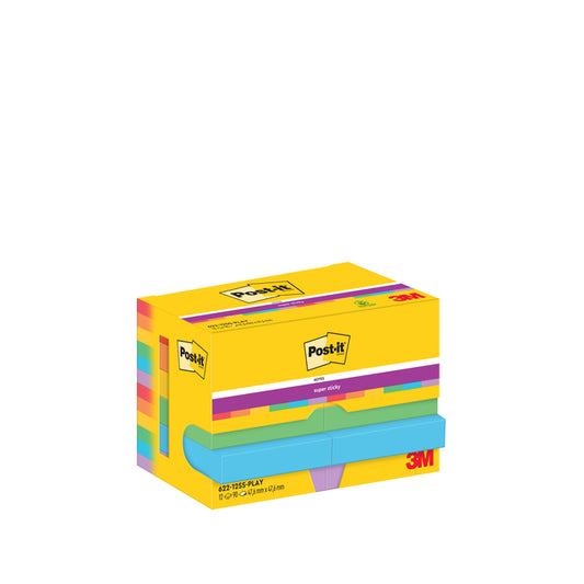Post-it Super Sticky Notes 47,6x47,6mm in Felle Kleuren