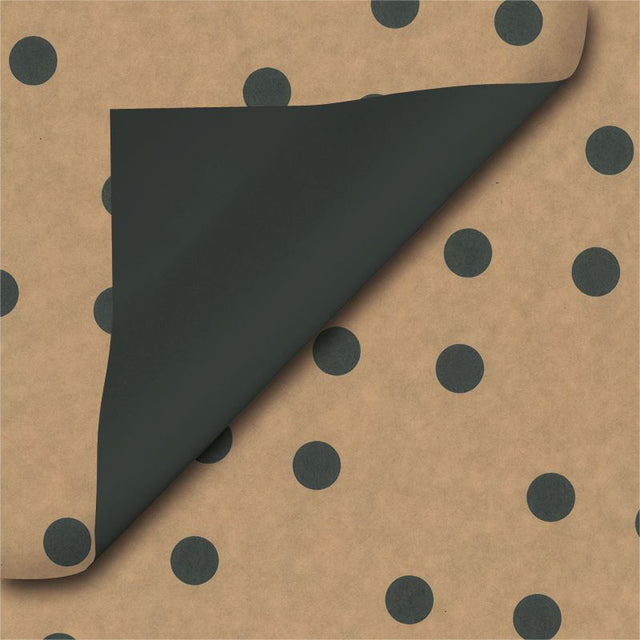 Apparaatrol Special Wrap 200mx50cm kraft met zwarte stippen