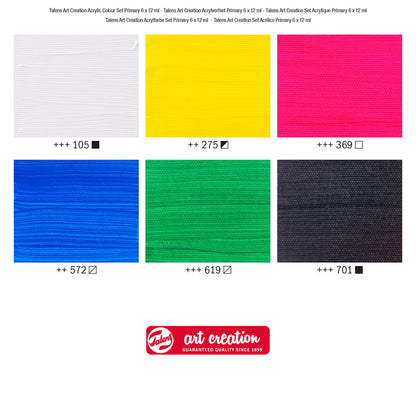 Acrylverf Talens Art Creation set 6 x 12ml primaire kleuren - 2
