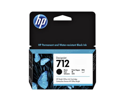 HP 712 Zwart Inktcartridge 3ED70A voor grote afdrukken
