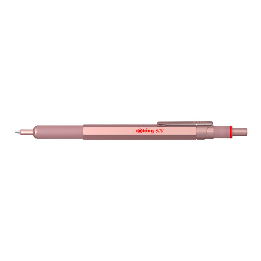 rOtring 600 M Balpen Rose Goud met Metalen Clip