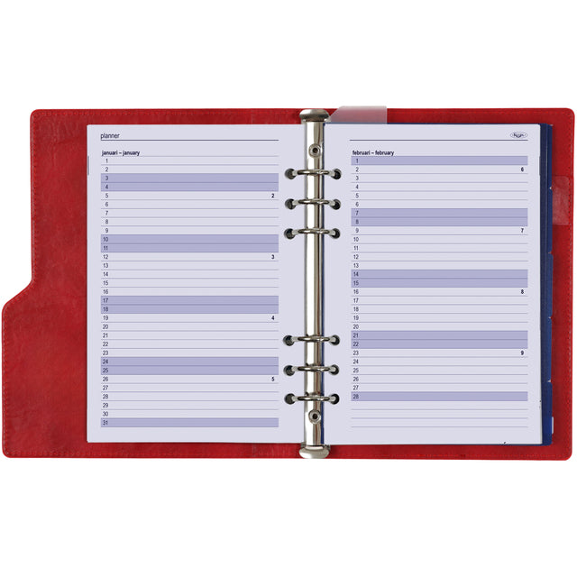 Kalpa Clipb A5 Ring Binder Organizer incl. ag24-25 7d/2p rood - 6