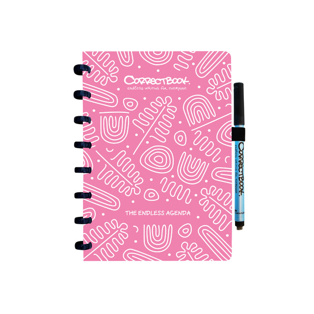 Correctbook A5 Whiteboard Agenda Forest Green
