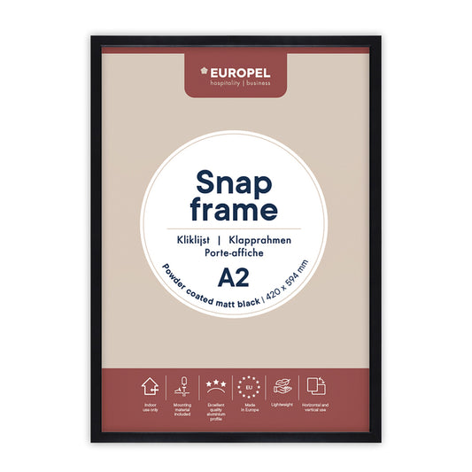 Zwarte A2 kliklijst Europel 25mm