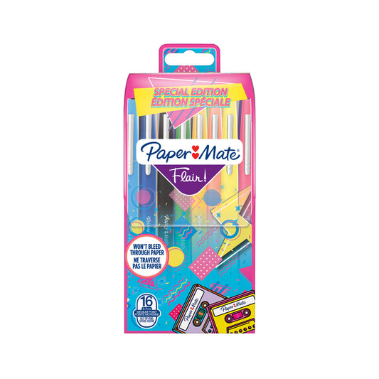 Papermate Flair Retro M 16 stuks assorti