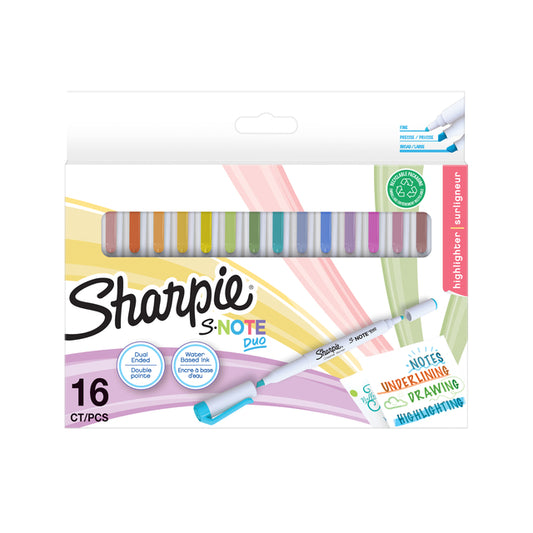 Sharpie S-Note Duo Markeer- en Tekentool 16 Stuks Assorti