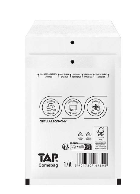 Envelop TAP Comebag Luchtkussen nr.120x175mm 200st