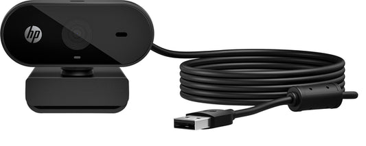 HP 325 FHD USB Webcamera met clip en microfoon, zwart