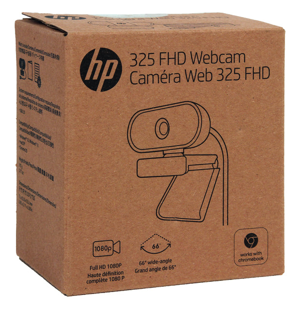 HP 325 FHD USB Webcamera met clip en microfoon, zwart - 8