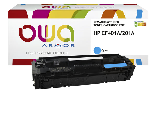 Gereconditioneerde OWA HP CF401A Blauw Tonercartridge