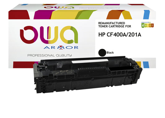 Gereconditioneerde zwarte tonercartridge HP CF400A (Oplaadbaar)