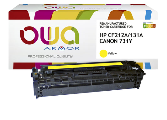 OWA HP CF212A Geel Tonercartridge | Gereconditioneerd